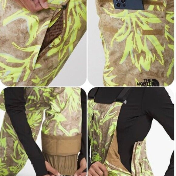 The North Face Womens Freedom Insulated Waterproof Snow Ski Pants Bibs 2XL Short - Picture 11 of 13